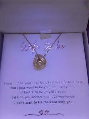 Gold Knot Pendant Necklace - Wife To Be Gift